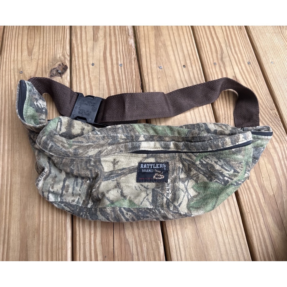 VTG Rattlers Brand Camo Adjustable Fanny Pack Camo Hunting Belt Pouch